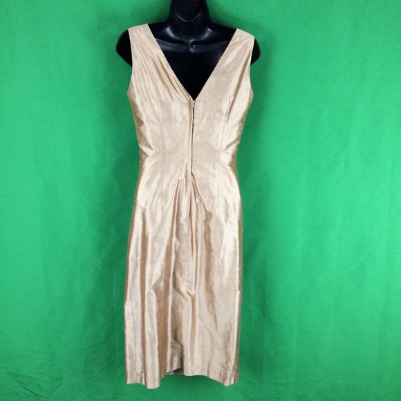 Nikolia Maids Gold Wiggle Dress, 34 Bust 27 waist - Picture 4 of 5